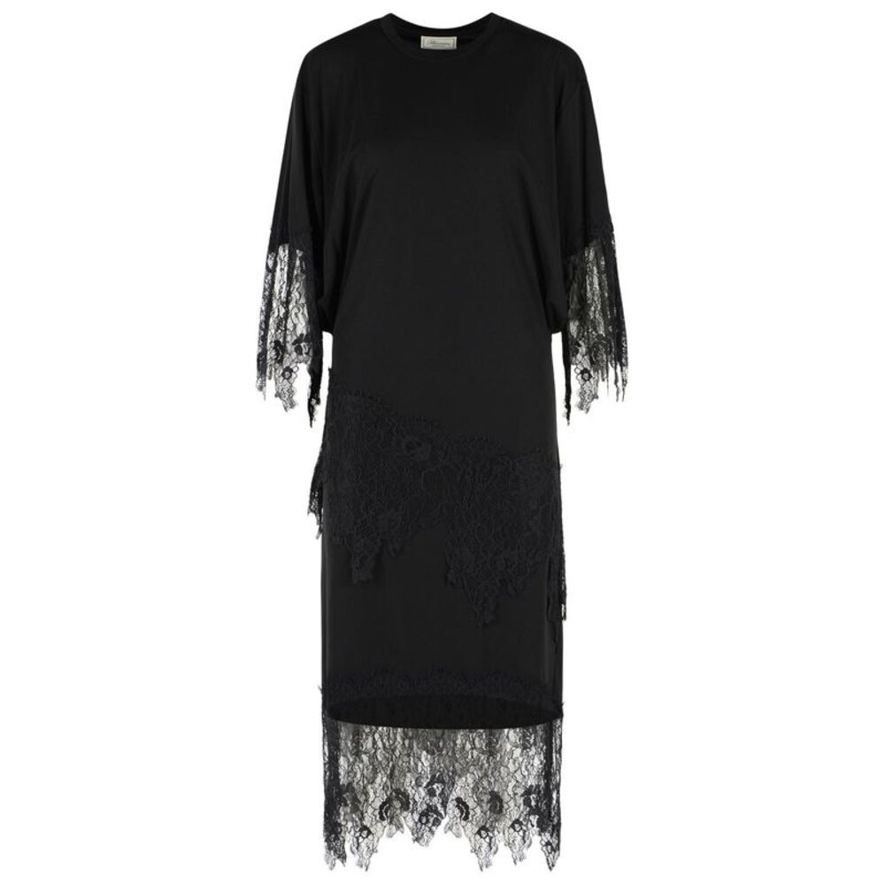 Blumarine 'Punto Milano' Black Viscose Blend Midi Dress Women